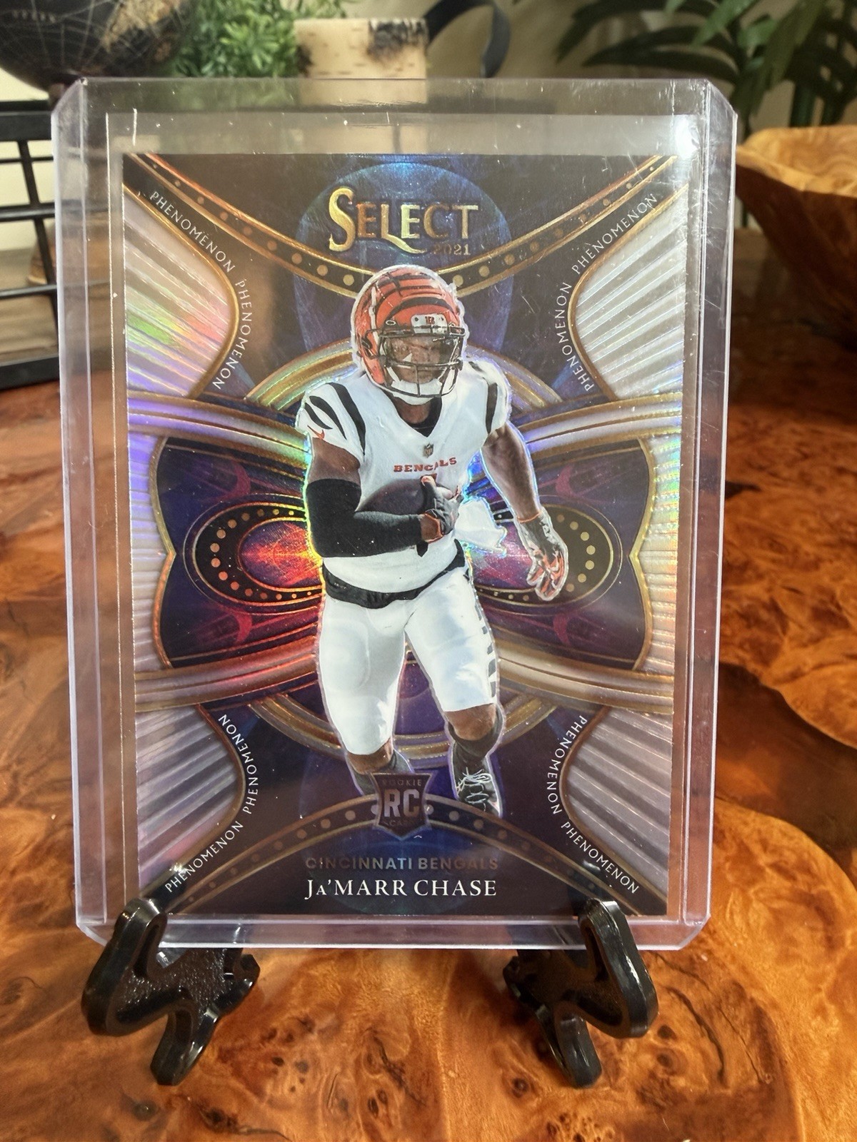 2021 Panini Select Ja'Marr Chase Silver Prizm Phenomenon Rookie Card RC Bengals