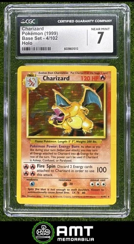 Charizard Holo CGC 7 1999 Pokemon Set #4/102 1013