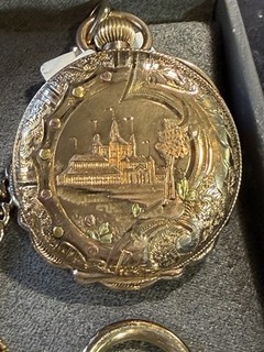 1894 Elgin Pocket Watch 14K Solid Gold Hunting Case 11j Size 0s RUNNING! # 7/35