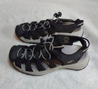 KEEN H2 Sport Sandals size 6 woman's, Black Gray Bungee Closure  — photo 4