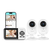 WiFi Video Baby Monitor with 2 Camera,2.8" Display with 1200Ft Long Range,WiF...