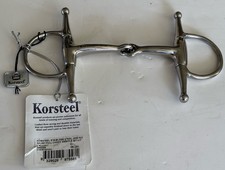 New Korsteel Stainless Steel Jointed Short Full Cheek Snaffle Bit, 4.5  