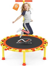 38'' Indoor Rebounder Trampoline for Toddlers with Gentle Elastic Band Rebound