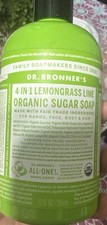 Dr. Bronner's Organic Sugar Soap 12 Oz Lemongrass Lime