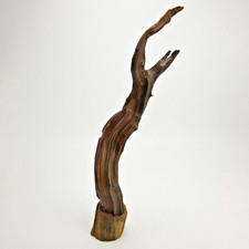 Driftwood Freeform Sculpture on Wood Base 25" Tall