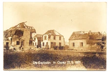 Fertilizer Plant Explosion, Oppau Germany 1921 RPPC