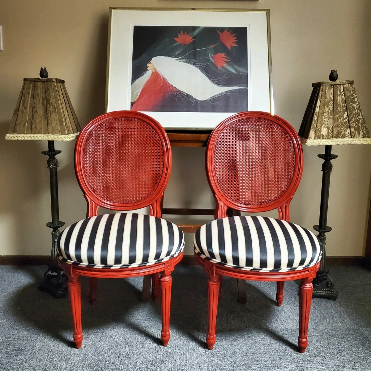Small cane chairs sales