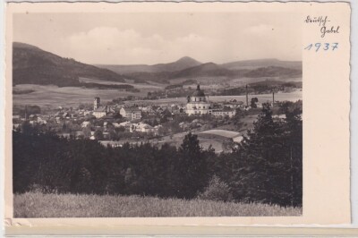 17860 Postcard German Fork Jablonné v Podještědí Total View 1937