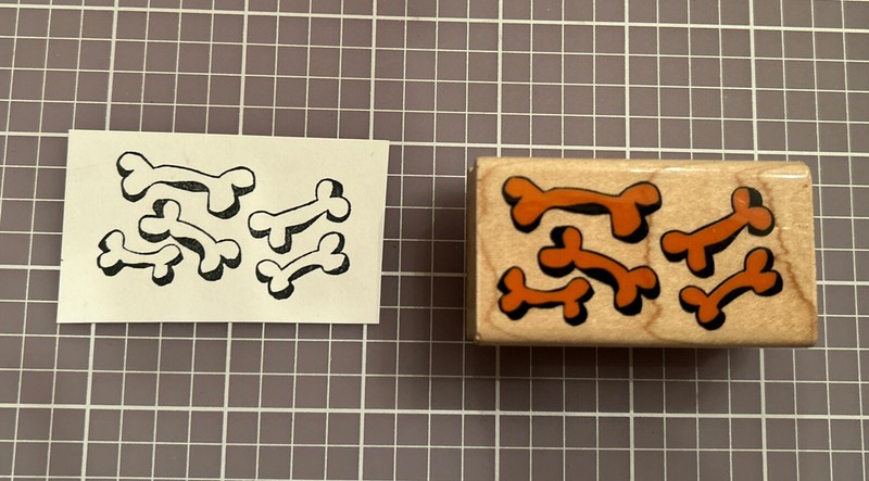 Rubber Stampede Dog Bones Treats Stamp 3147C