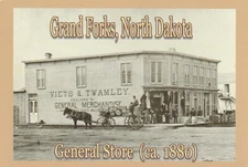 REAL PHOTO GRAND FORKS NORTH DAKOTA GENERAL STORE Continental POSTCARD COPY