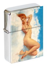 Angel in the Clouds Pin-up Girl Flip Top Lighter