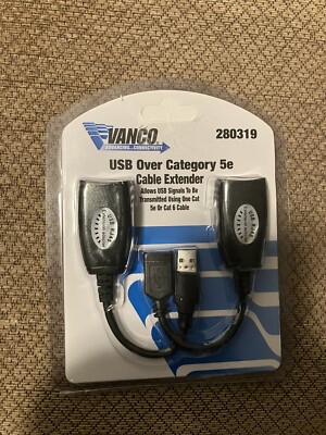 Vanco ''280319'' USB Over Category 5e Cable Extender - NEW