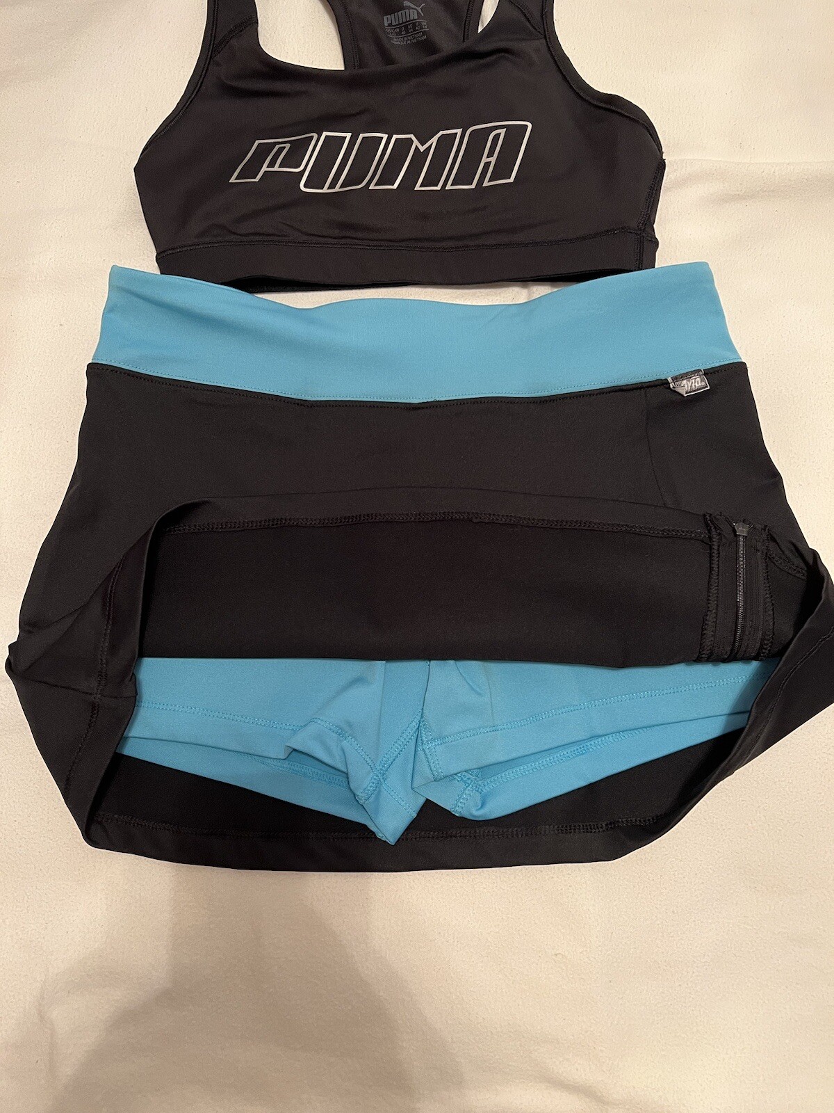 New Women Puma Sports Bra & Tennis Skort Size L/S image 5