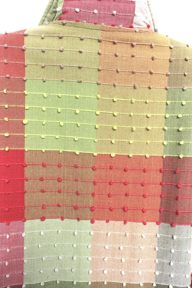 Jaqueta ANAS FASHIONS Multicolorida Xadrez Ousado Forrada Algodão Nubby Tamanho M Impressionante NOVA - Imagem 4 de 4