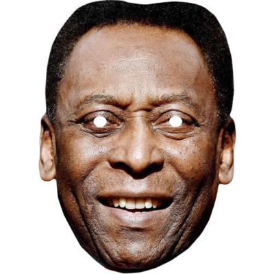 Pele Brazil Fußball Promi Karte Gesichtsmaske - gebrauchsfertig - Kostüm