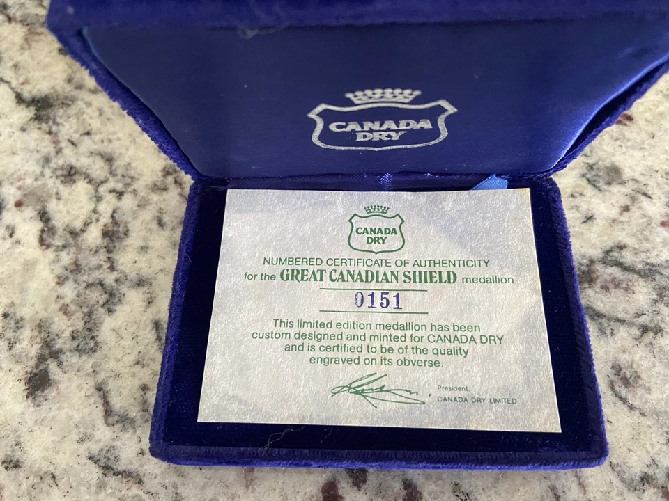 Canada Dry Rare Johnson Matthey Fine Silver Promotional Medallion Canadian 1970 - Image 2 of 4