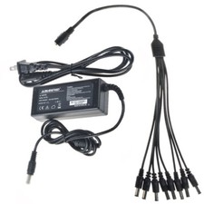 12V AC Adapter  1 to 8 Splitter For SDH-B3040N SDR-B3300N Samsung Security DVR