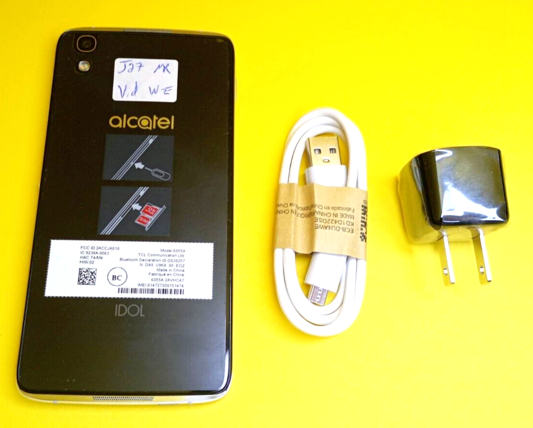 ALCATEL IDOL 4 16GB 6055A UNLOCKED CELL PHONE ANDROID BLACK
