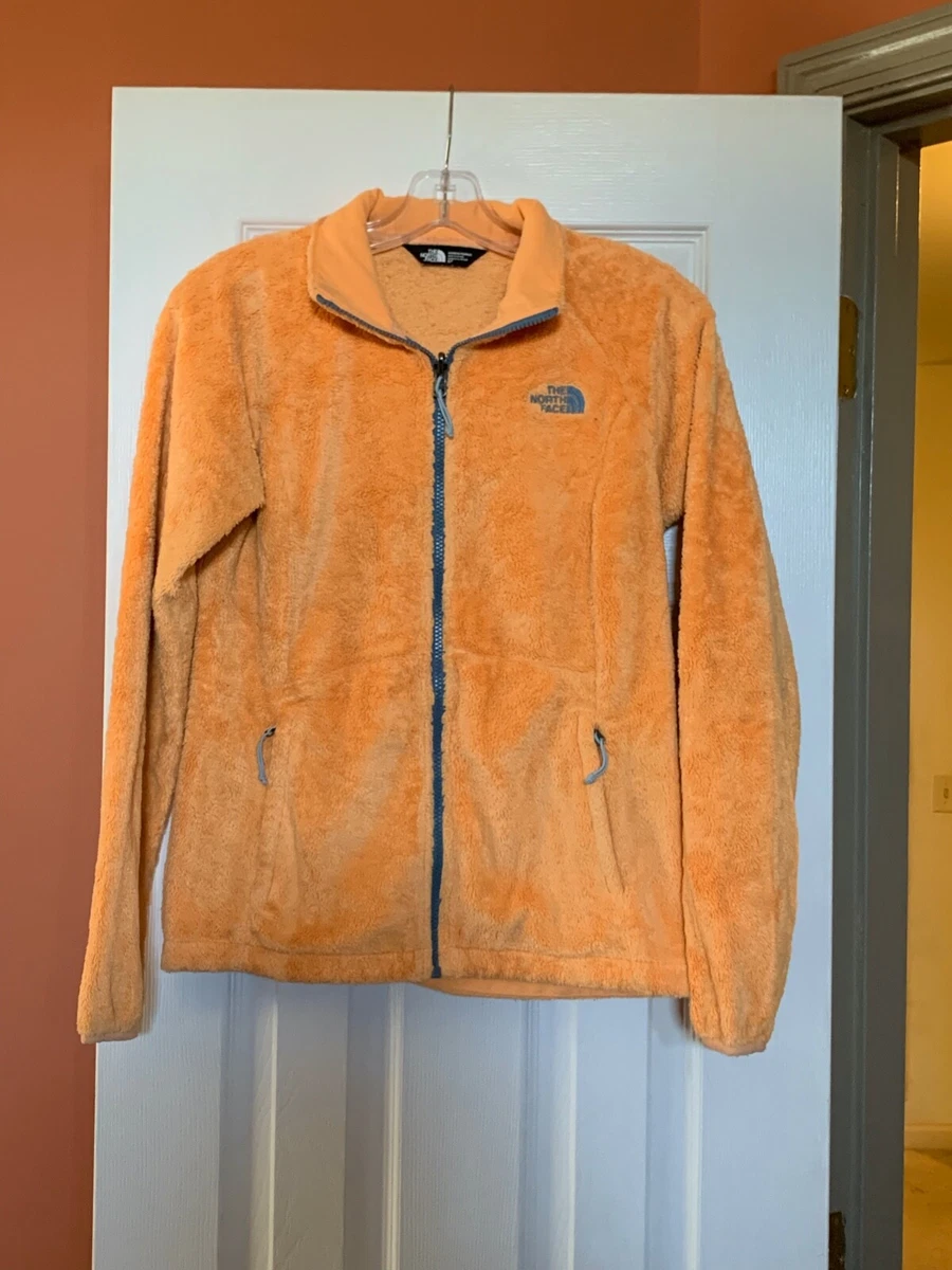 Orange north face fleece jacket sale