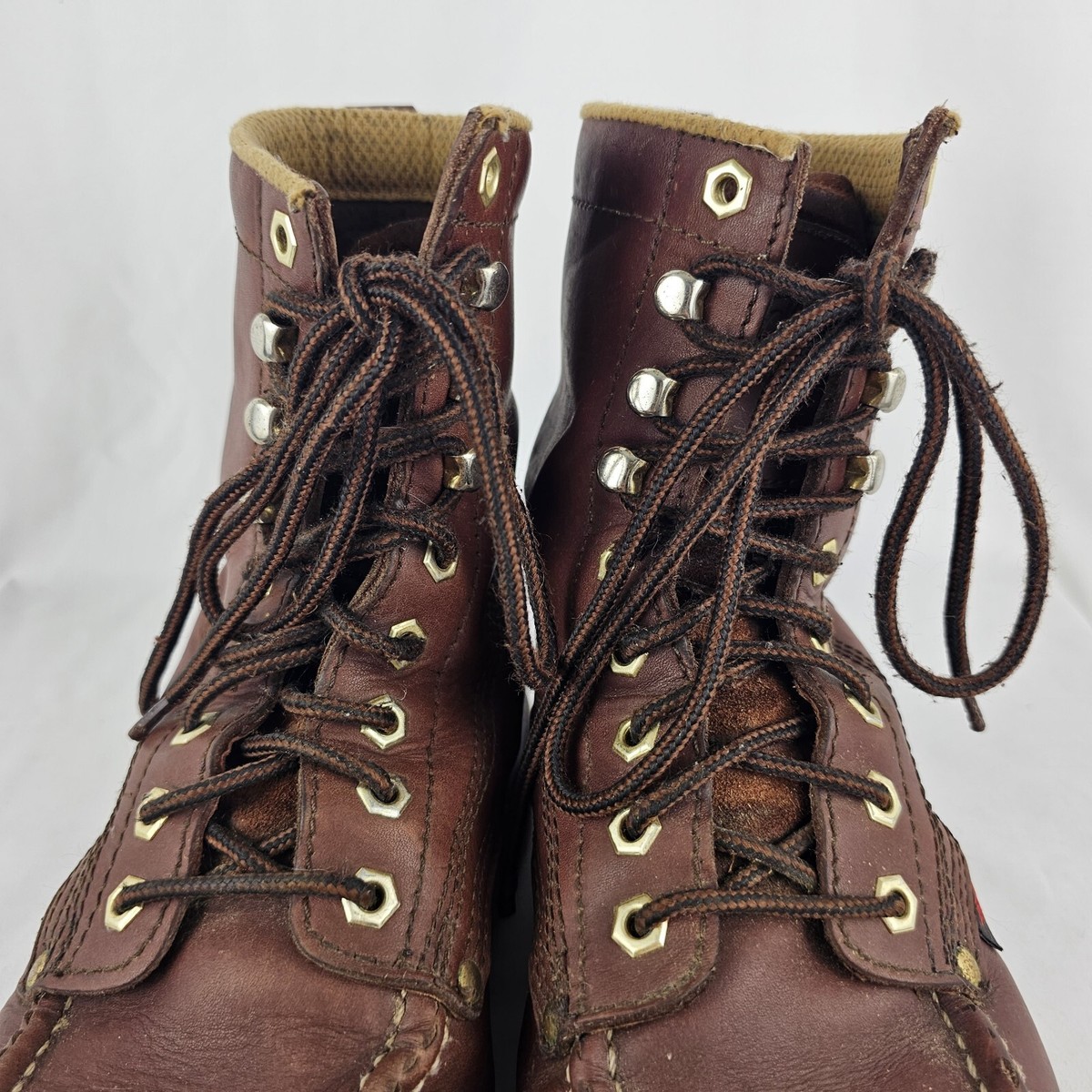 Field N Forest USA Brown Leather Lace Up Mens Work Hunting  display picture 1