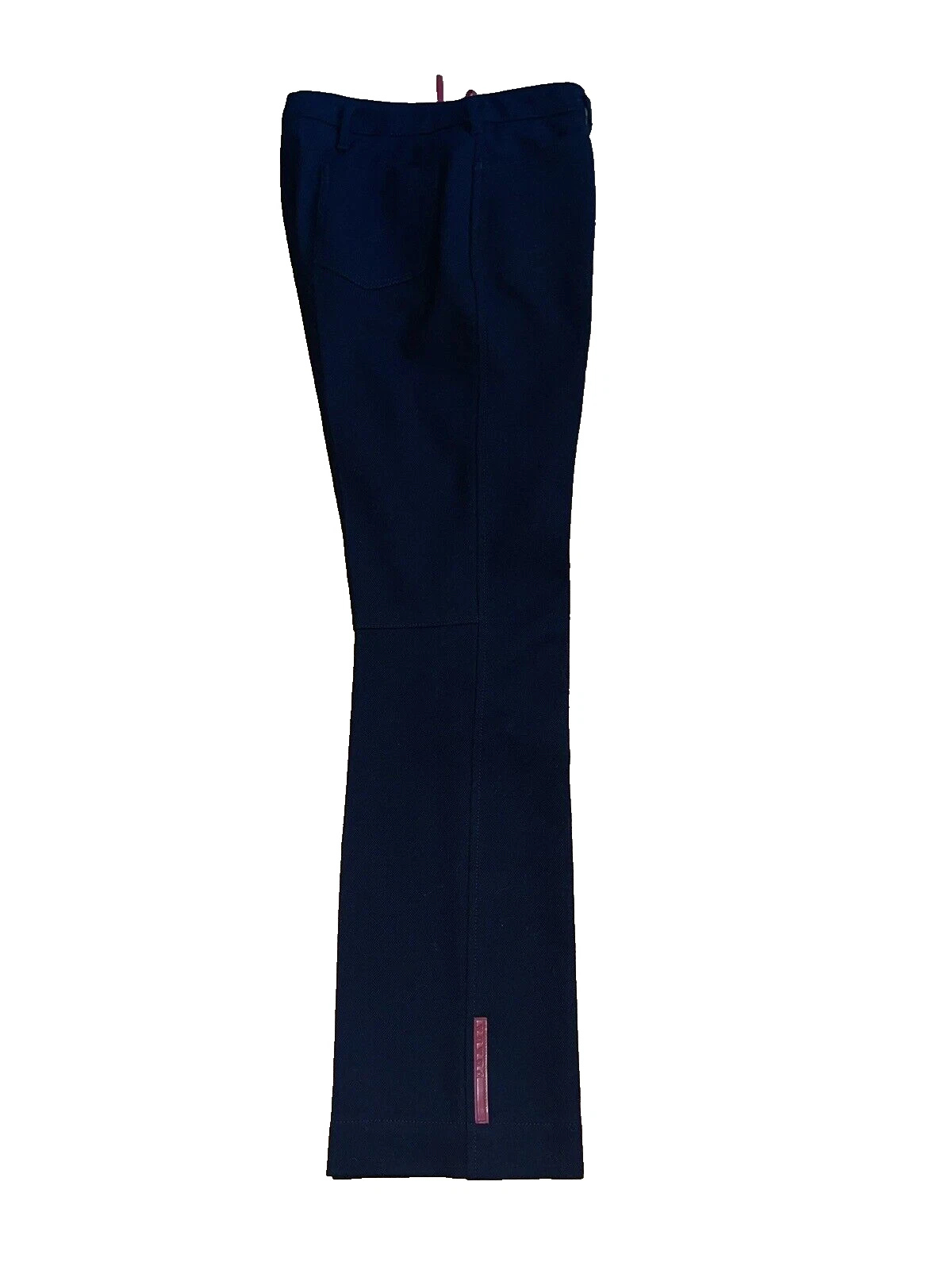 PANTALONE PRADA NERO LANA TASCA DAVANTI GAMBA DRITTA TAGLIA 38 SPORT ETICHETTA ROSSA