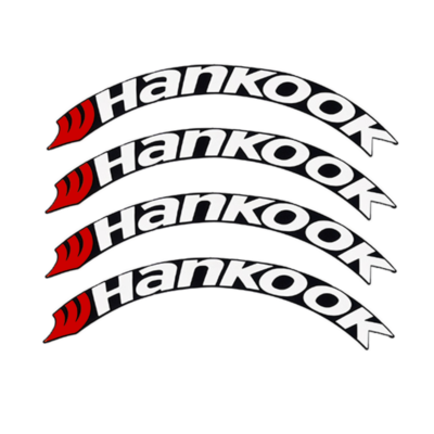 Permanent Tire Lettering Stickers For Hankook Tires - 1.25 Inch, Fits 15-24 Inch Wheels