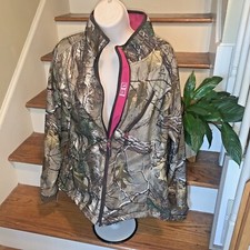 Realtree Camouflage Pink Wind Proof Water Resistant Jacket Sz L 42 44  ❤️tb101 