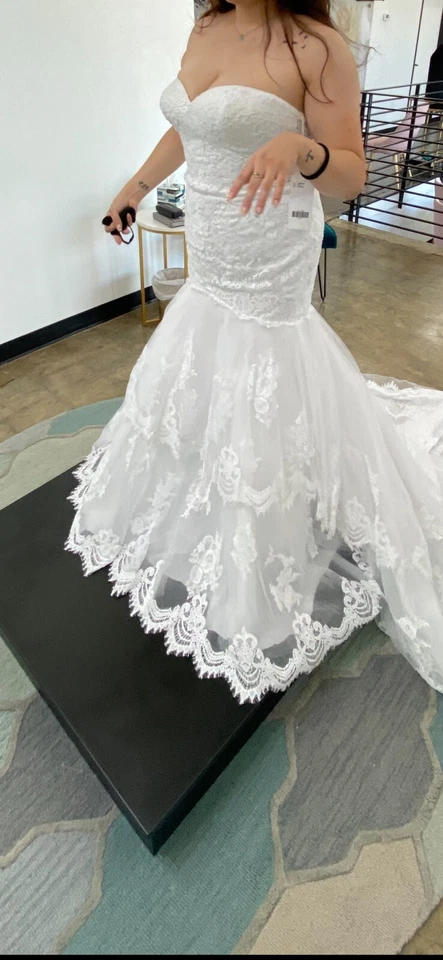 Vestido de novia Christina Wu sin tirantes corazón nuevo talla 14 * bullicioso* Foto 2 de 4