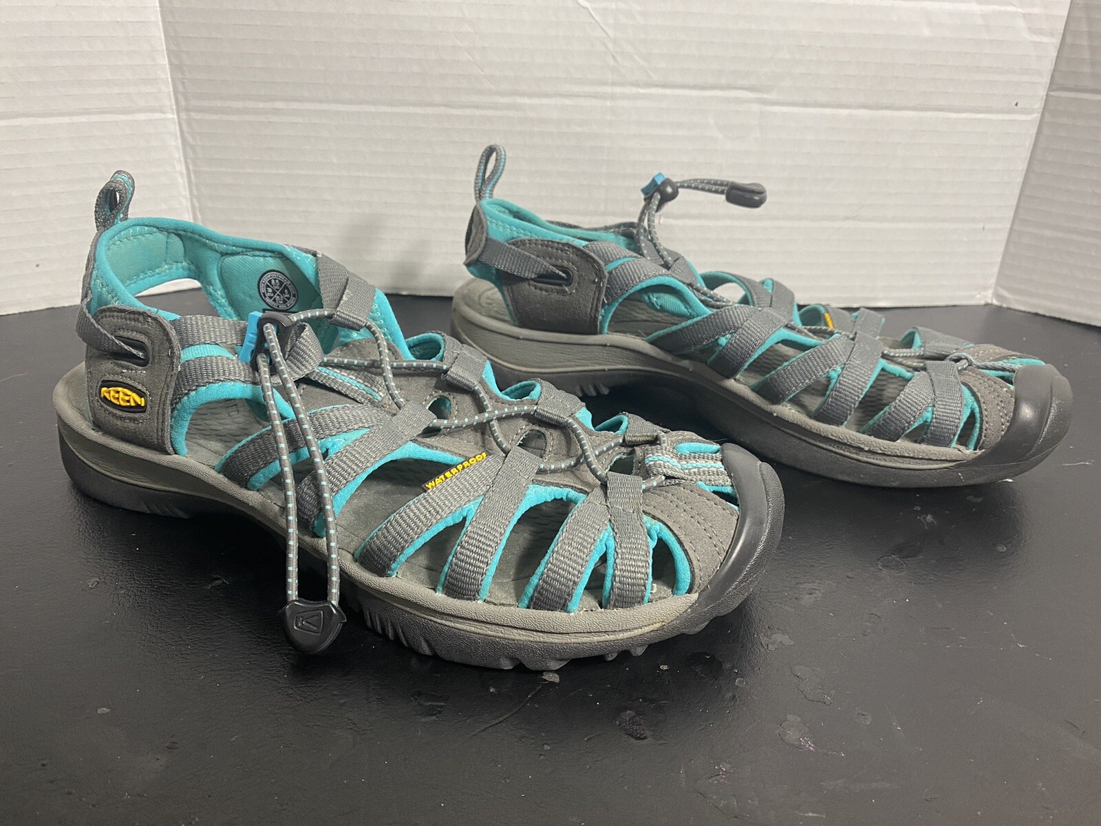 Sandali con cinturino Keen grigio e verde acqua 8 5