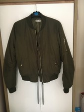 Womens Padded Green Bomber Jacket Size M