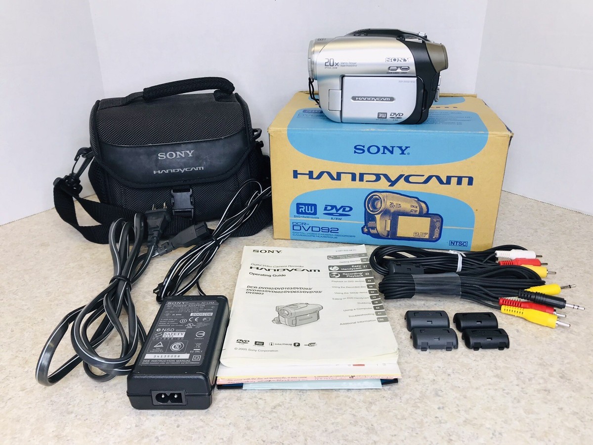 Sony HandyCam DCR-DVD92 Mini DVD Camcorder Nightshot 20x Optical