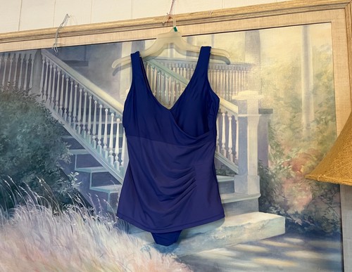 Badeanzug Badekleid Damen blau Übergröße von VM Gr. 16W