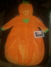 Hallows Eve Halloween Hooded Pumpkin Costume 0-6 mos Adorable Toasty Warm 