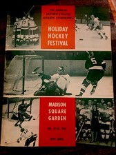 1967 ECAC MSG HOCKEY TOURNAMENT PROGRAM KEN DRYDEN CORNELL NCAA 