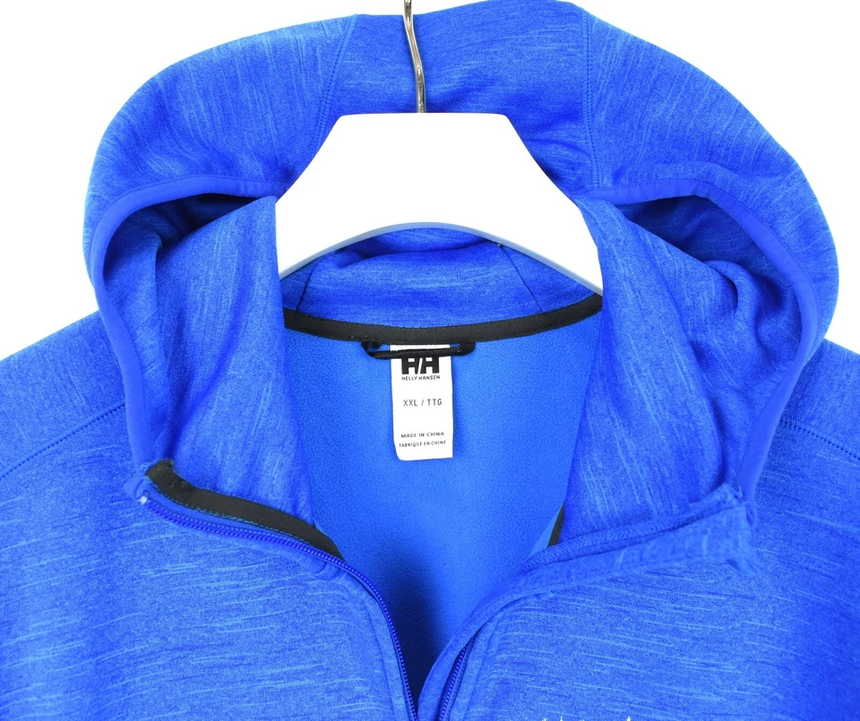 Sudadera con Capucha HELLY HANSEN Para Hombre 2XL Cremallera Completa Estampado Track Top Azul Foto 4 de 4