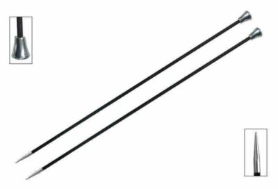 KnitPro Karbonz Kohlefaser 35 cm 16'' gerade / einspitzige Stricknadeln