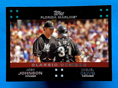 Josh Johnson Miguel Olivo 2007 Topps #652 Florida Marlins