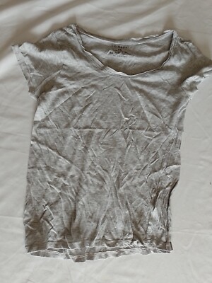 Ladies Top Primark Size Xs Round Neck Grey 17011
