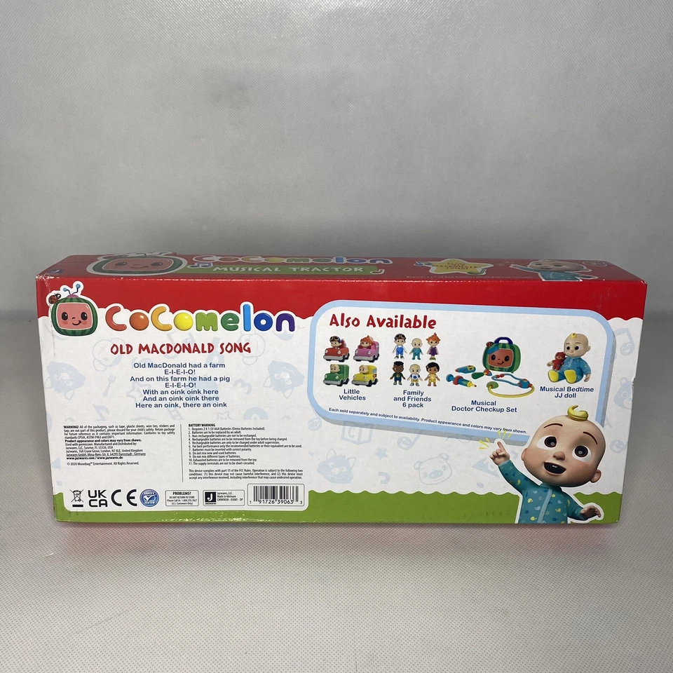 CoComelon Musical Tractor w/ Sounds & Exclusive 3-inch Farm JJ Toy Old MacDonald - Image 4 of 4