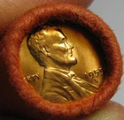 1955 S OBW OLD BANK WRAP ROLL BU UNCIRCULATED LINCOLN WHEAT CENT PENNIES