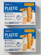 Coralite 100 Count Plastic Adhesive Bandages 1 or 2 Pack