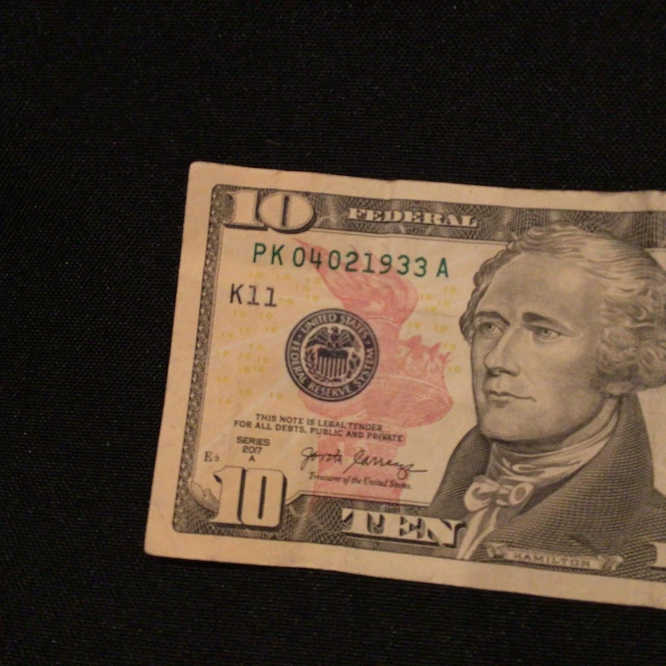 TRUE BIRTHDAY BILL SERIAL NUMBER $10 DOLLAR NOTE 04021933 April 2nd 1933 (2017A) - Image 2 of 4