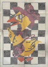 Vintage NOS: Glamor DUCK Bird Latch Hook Rug Wall Hanging Canvas 24" x 36" RP-3