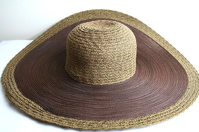 NWT Nine West Packable Brown Wide Brim Floppy Beach Sun Pool  display picture 3