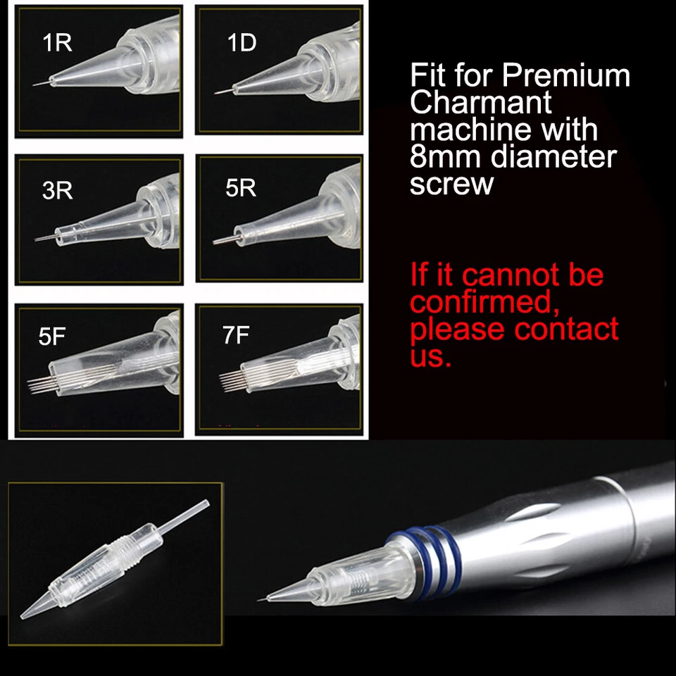 Agujas de cartucho de tatuaje de tornillo de repuesto agujas de microblading para herramientas Derma Foto 2 de 4