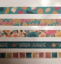Washi Tape Yarn 🧶 2 Foot Samples Teal Flowers Project Creative Arts 5 Samples