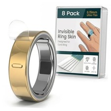 8 Pack Ultra-Thin Clear Skin Cover Compatible with Oura Ring Gen S for 5/6/7/8