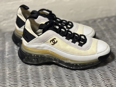 Authentic Women's Designer Chanel Athletic Shoes w/ gold logo
