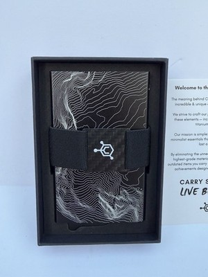 Code 118 Smart Wallet with RFID Blocking, Slim Design Topographic Pattern/Black