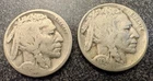 Buffalo Nickels - 1934 and 1934 D - Free Shipping